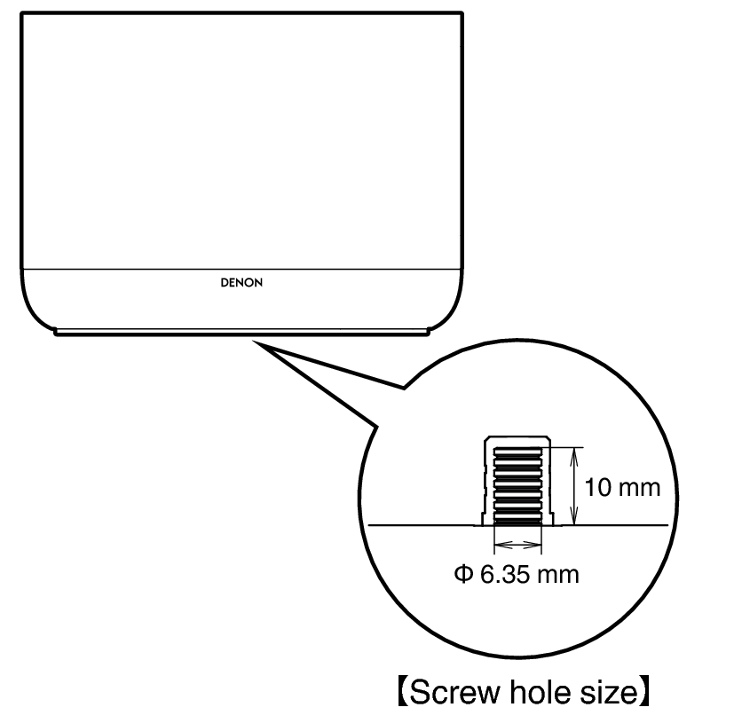 Screw hole size DH400